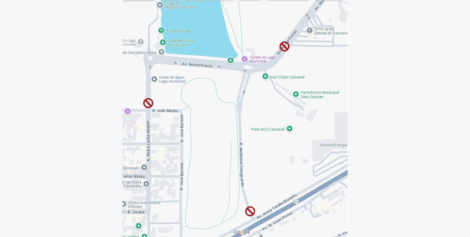 Comunicado - interdição de acesso ao Lago Municipal
