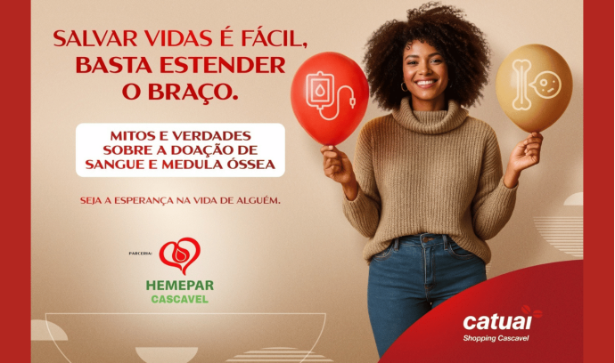 Centro Médico do Catuaí Cascavel e Hemocentro promovem ação de conscientização sobre doação de sangue