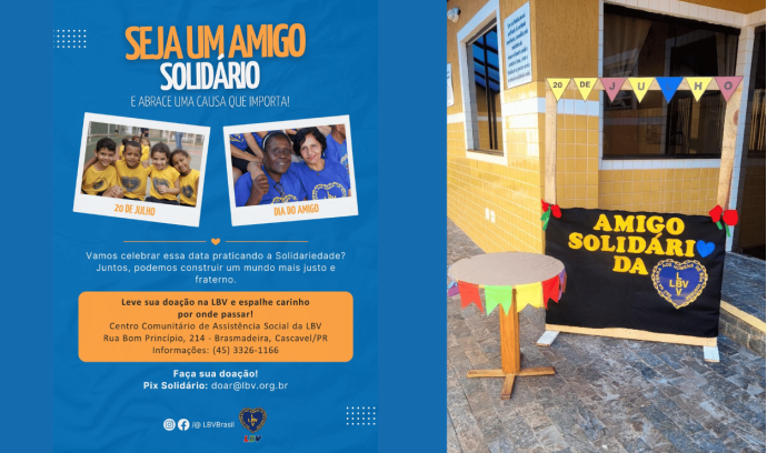 LBV de Cascavel celebra o Dia do Amigo com Ação Solidária