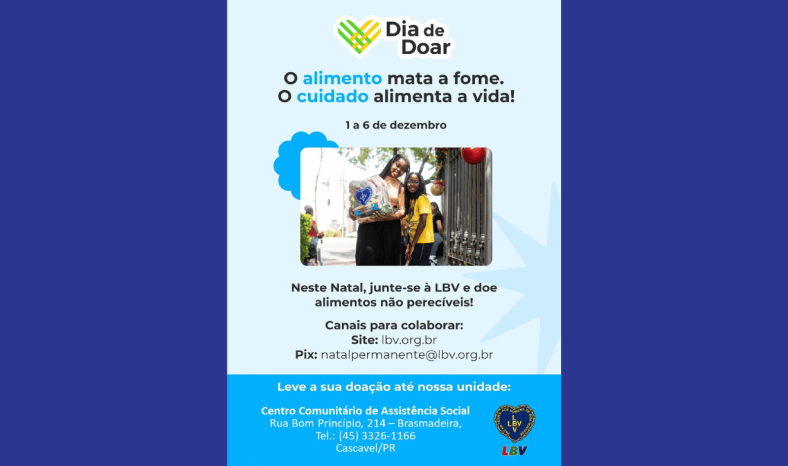 Dia de Doar: quando a Solidariedade se transforma em alimento para milhares de famílias