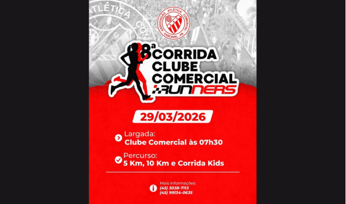 A 8ª Corrida Clube Comercial Runners abre inscrições